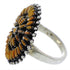 Southwest Needlepoint Jewelry Ring Size 8-1/2 VX36511